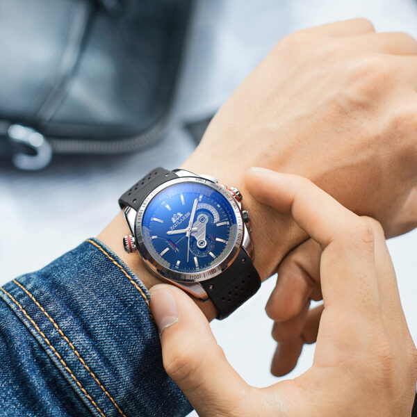 Automatic Mechanical Multifunctional Noctilucent Tape Classic Men's Watch - Image 9