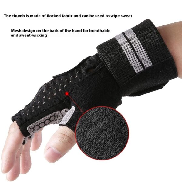 Fitness Gloves Weightlifting For Men And Women Half Finger Sports Anti-slip - Image 6