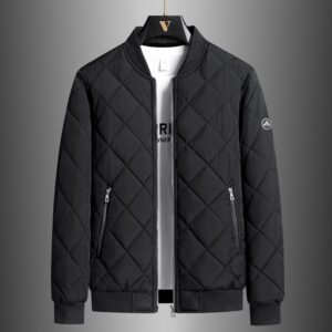 Plus Size Winter Down Cotton Jacket Casual Men's Fleece-lined Thickening Stand Collar