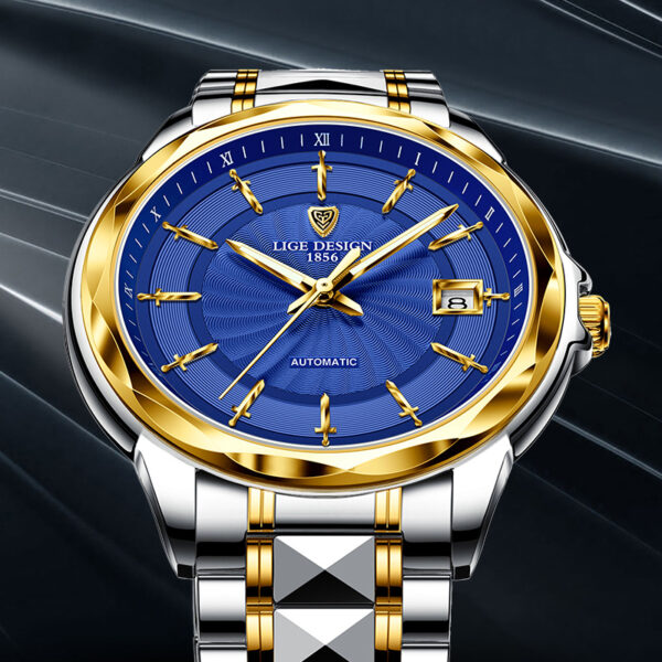 Lige New Tungsten Steel Watch Classic Business High-end Mechanical Watch - Image 8