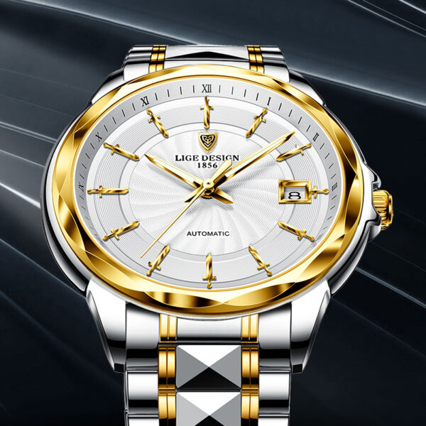 Lige New Tungsten Steel Watch Classic Business High-end Mechanical Watch - Image 4