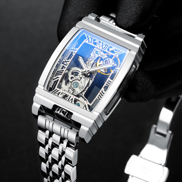 Double Sided Hollow Watch Mechanical Watch Wine Barrel Type - Image 6