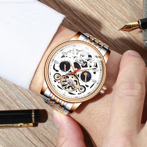 Fashion Tourbillon Waterproof Luminous Mechanical Watch - Image 2