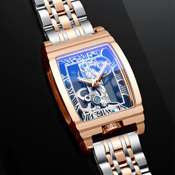 Double Sided Hollow Watch Mechanical Watch Wine Barrel Type - Image 8