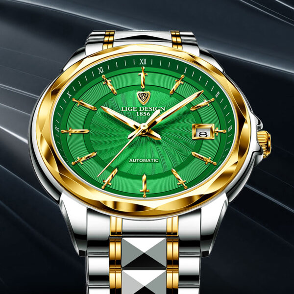 Lige New Tungsten Steel Watch Classic Business High-end Mechanical Watch - Image 3