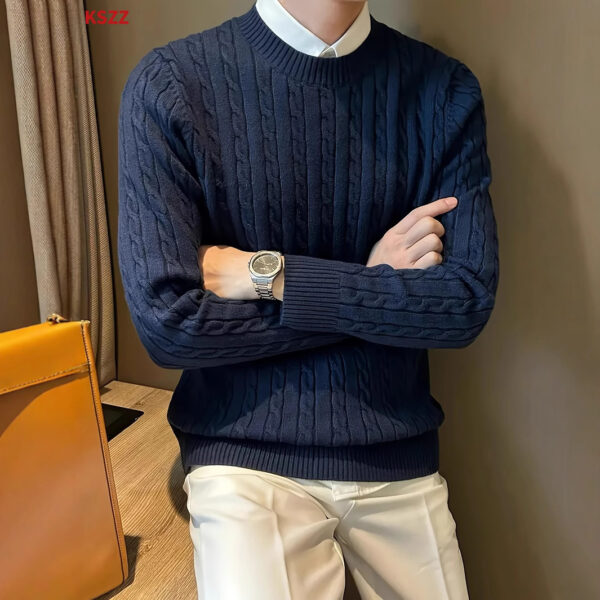 Retro Fashion And Personalized British Wild Men's Sweater - Image 4