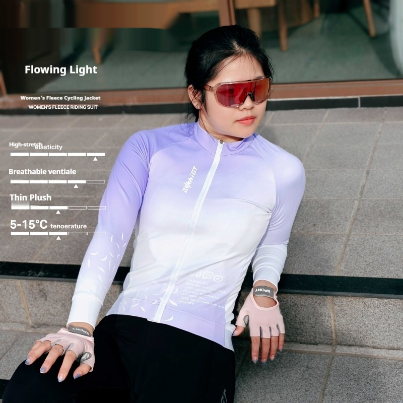 Autumn And Winter Road Bike Long-sleeved Jersey Women's Windproof