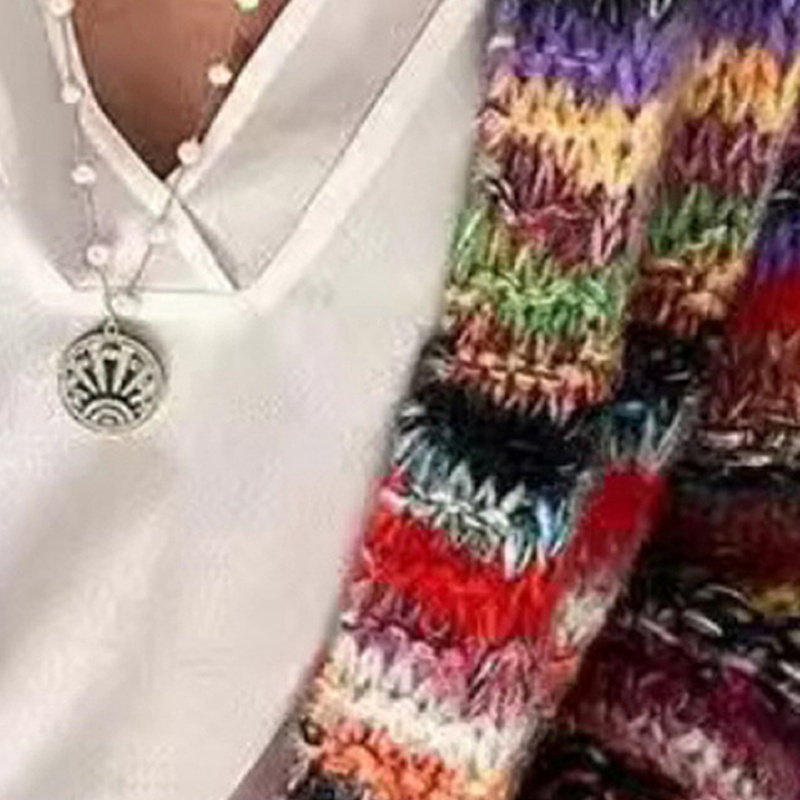 Women's Colorful Long Sleeve Cardigan Soft Boho Chic Knit Open Front Sweater For Spring And Fall Vacation – Bild 4