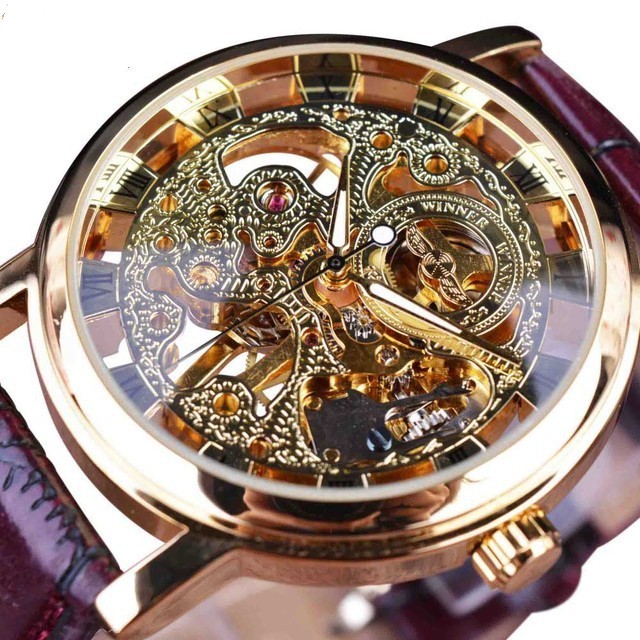 Fully Hollow Men's Manual Belt Mechanical Watch - Image 5
