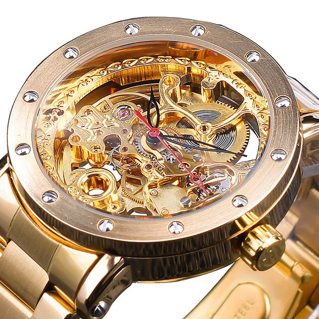 Hollow Out See Through Mechanical Watch Men's Fashion Waterproof Automatic Watch - Image 6