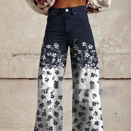 Plus Size Women's Casual Thin Imitation Jeans