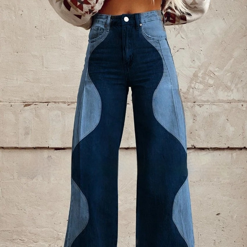 Plus Size Women's Casual Thin Imitation Jeans — изображение 8