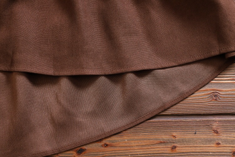 Retro Fungus Collar Corduroy Waist Slim Skirt - Image 4