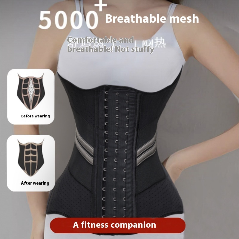 Sports Fitness Waist Shaping Three Breasted Breathable Latex Closing Belt - Image 2