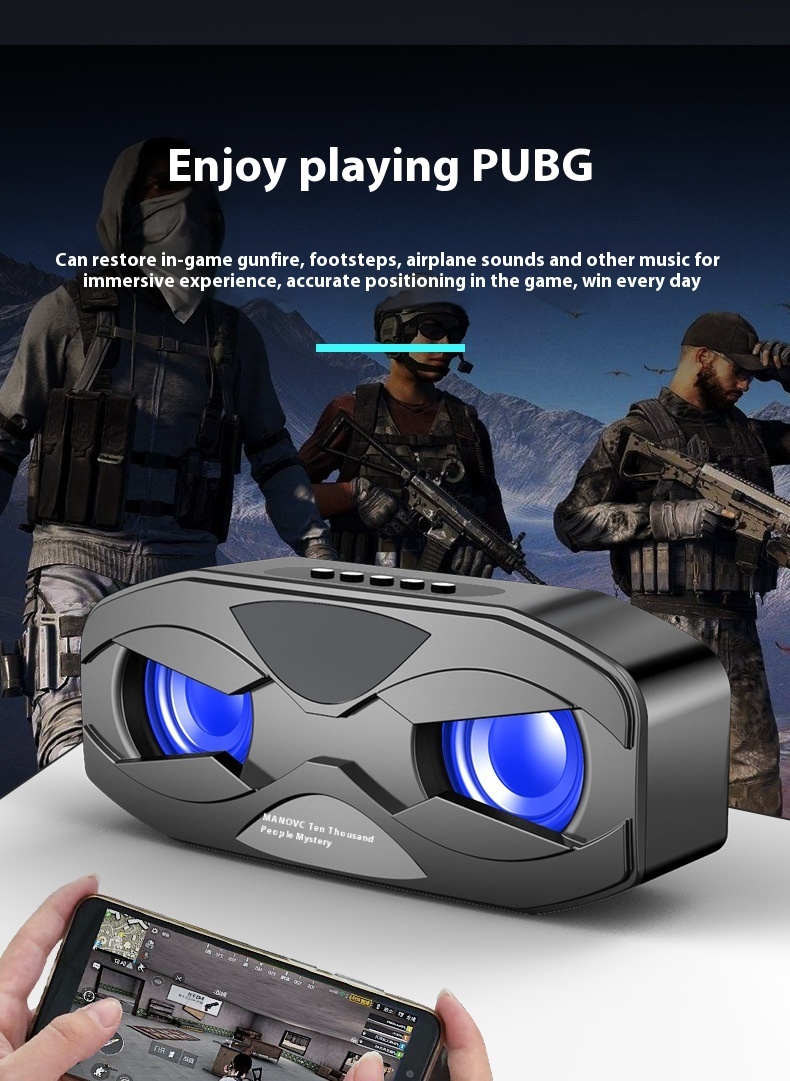 Bluetooth Subwoofer Colorful Light Small Speaker - Image 4