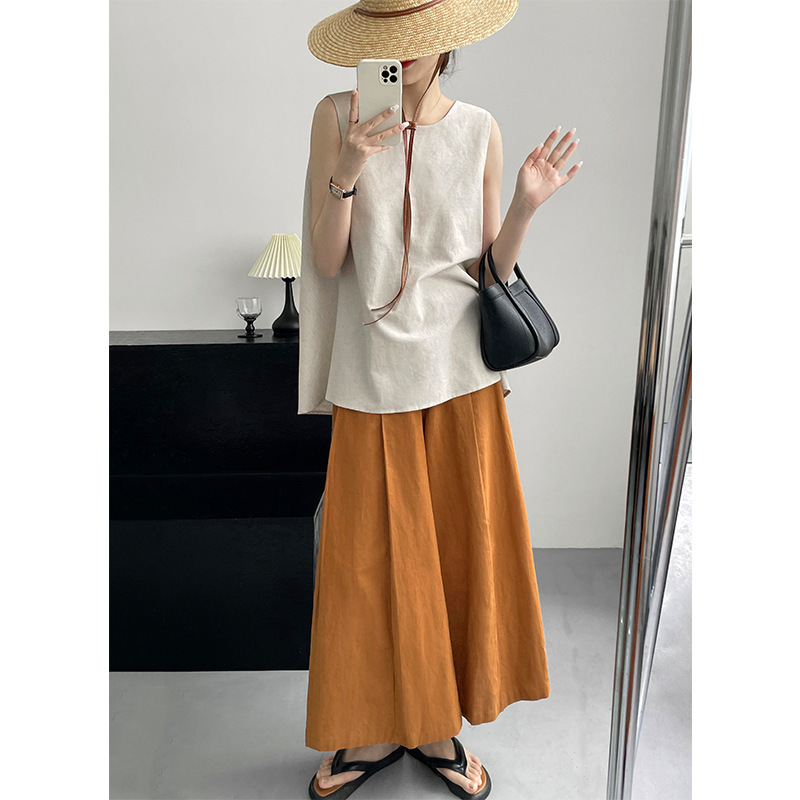 Sleeveless Shirt Loose Mid-length Top - Image 5