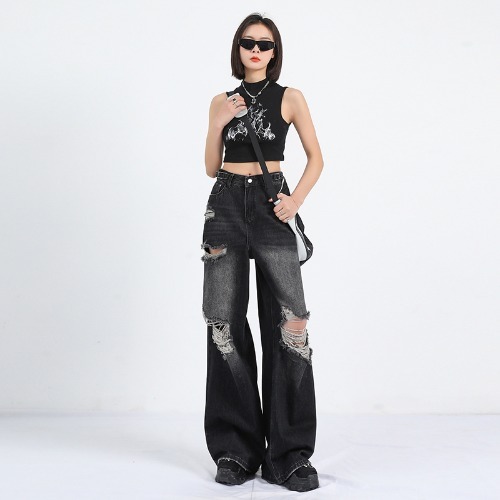 Summer Straight Loose Mop Wide Leg Pants – Bild 6