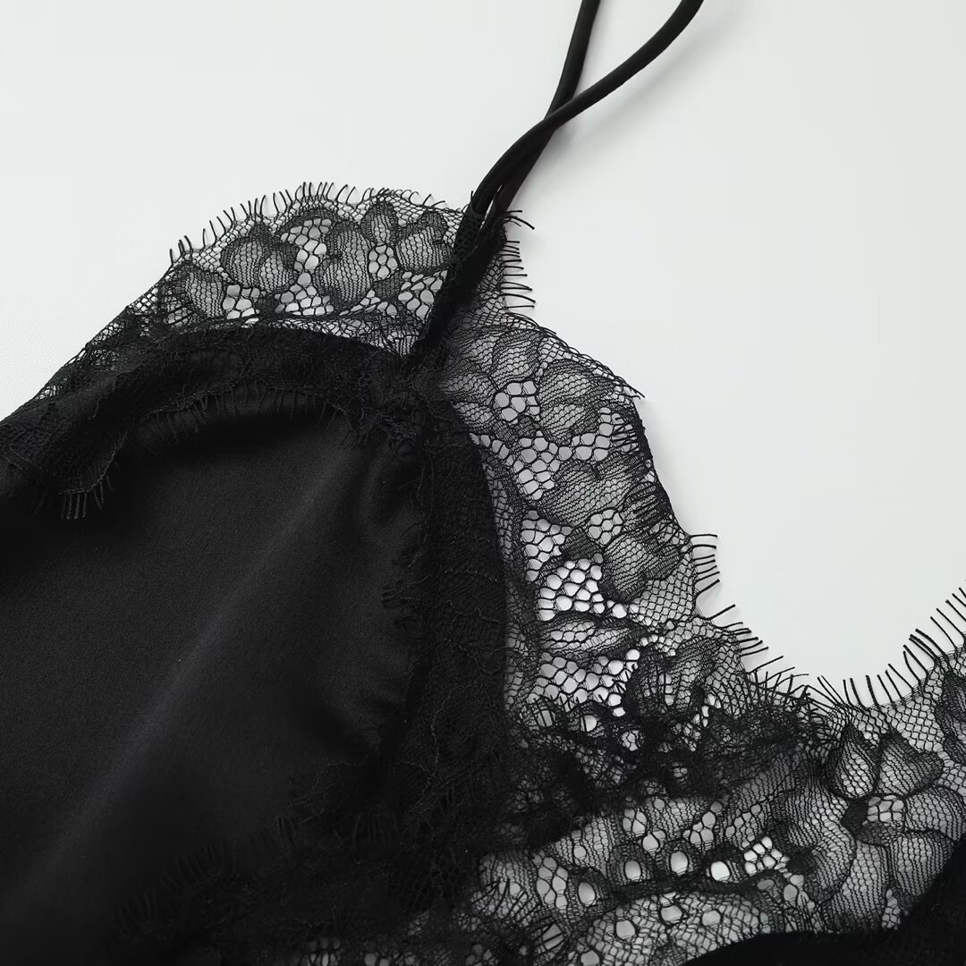 Summer Fashionable Elegant Lace Decorative Sling Top - Image 5