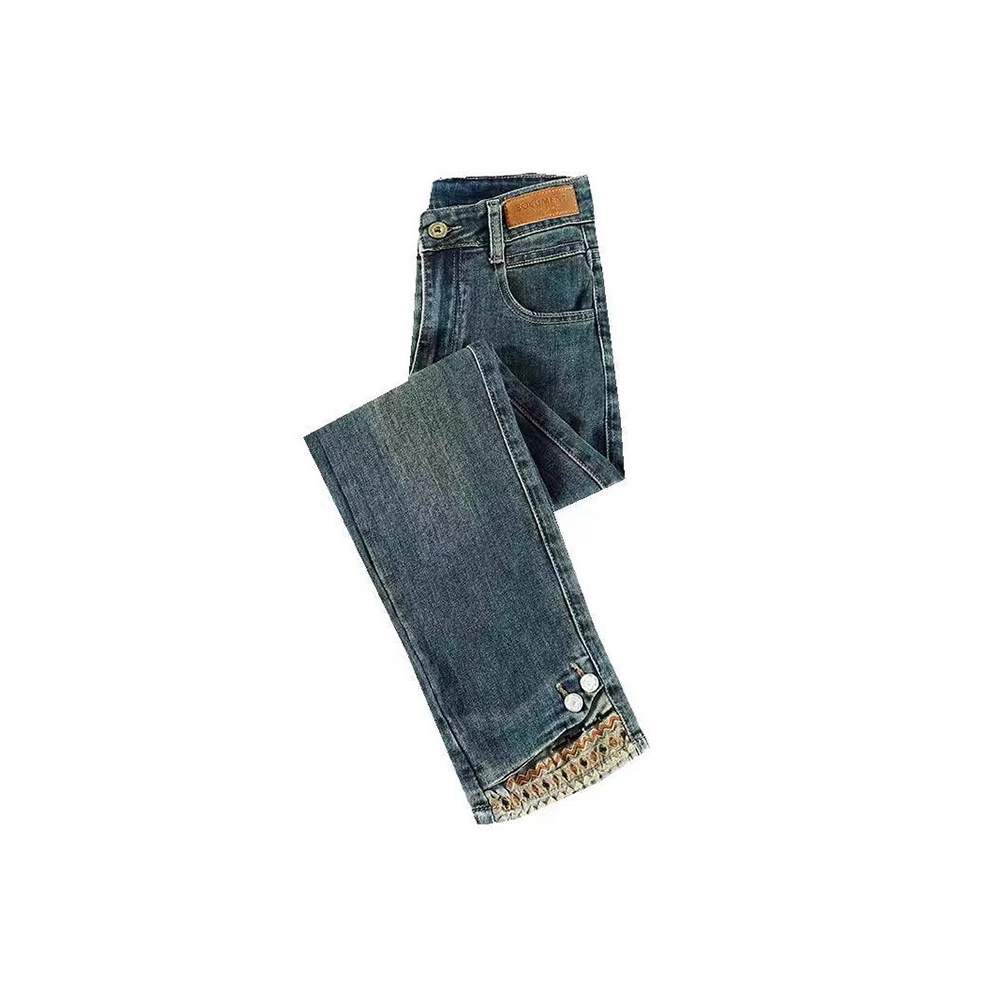 Retro Narrow Style Smoke Tube Jeans — изображение 6