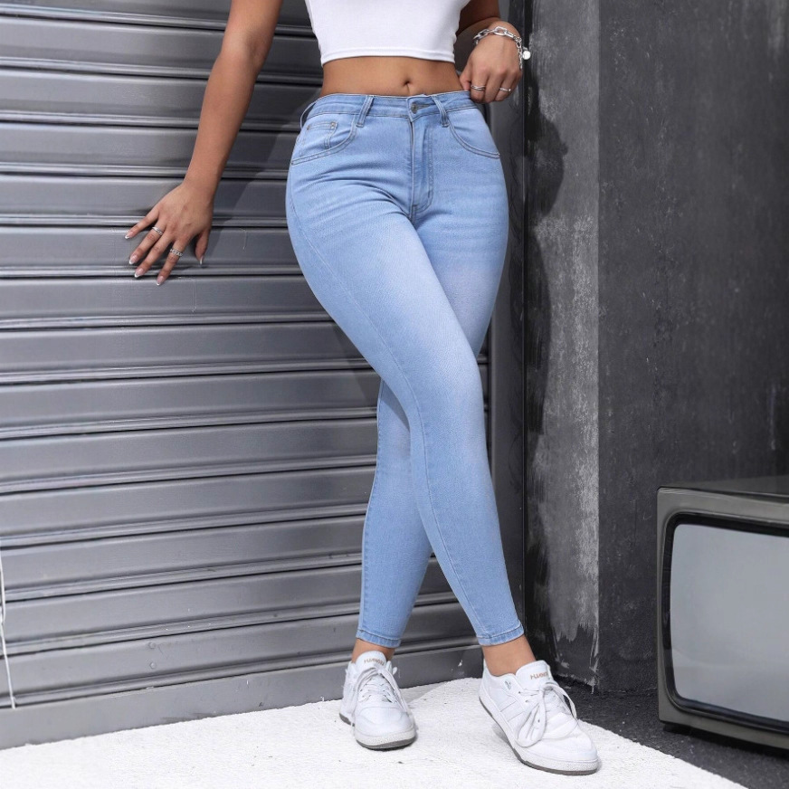 Women's European And American Women's Clothing Tight Denim Skinny Pants - Image 4