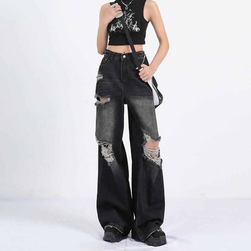 Summer Straight Loose Mop Wide Leg Pants