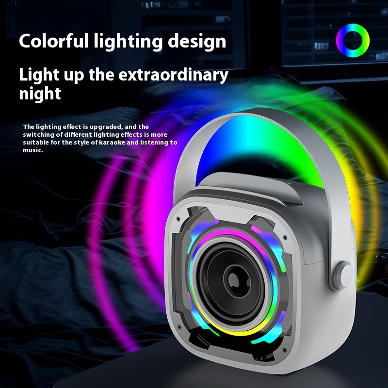 Portable Wireless Bluetooth Speaker With Microphone Integrated Karaoke Speaker – Bild 3