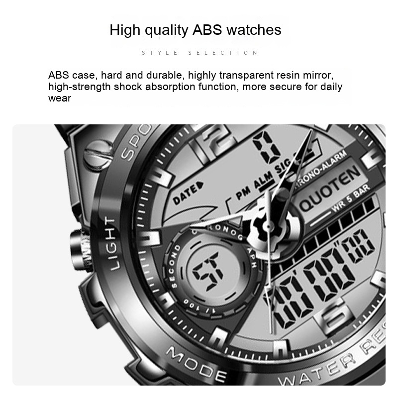 Waterproof Sports Electronic Quartz Watches Business Trends Watch Multi-function - Image 2