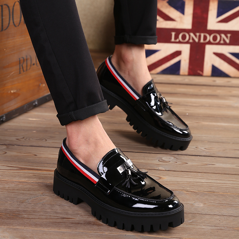 Spring new British style casual men's leather shoes - Image 2