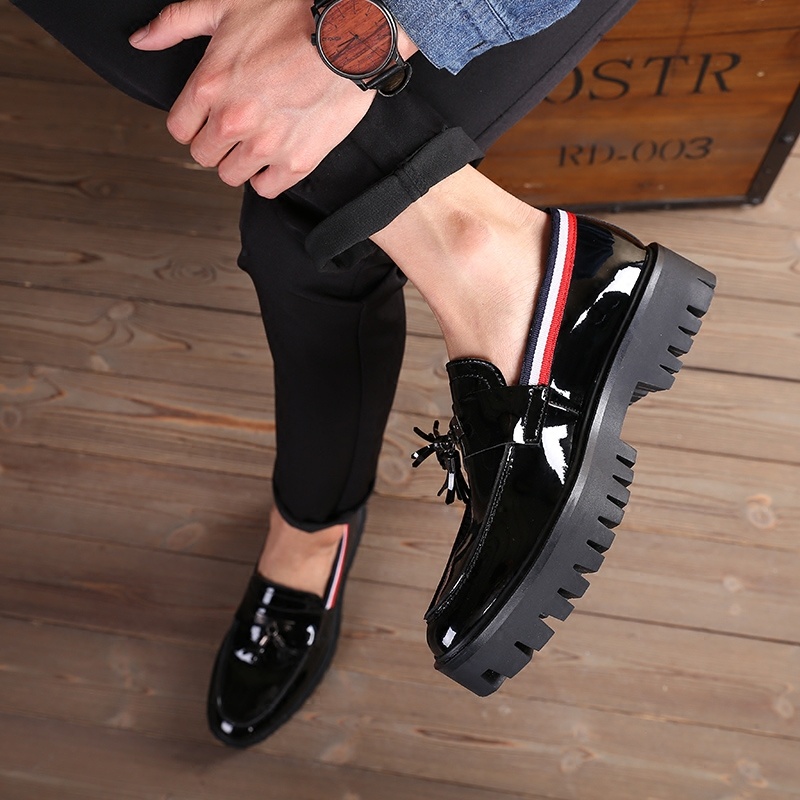 Spring new British style casual men's leather shoes - Image 3