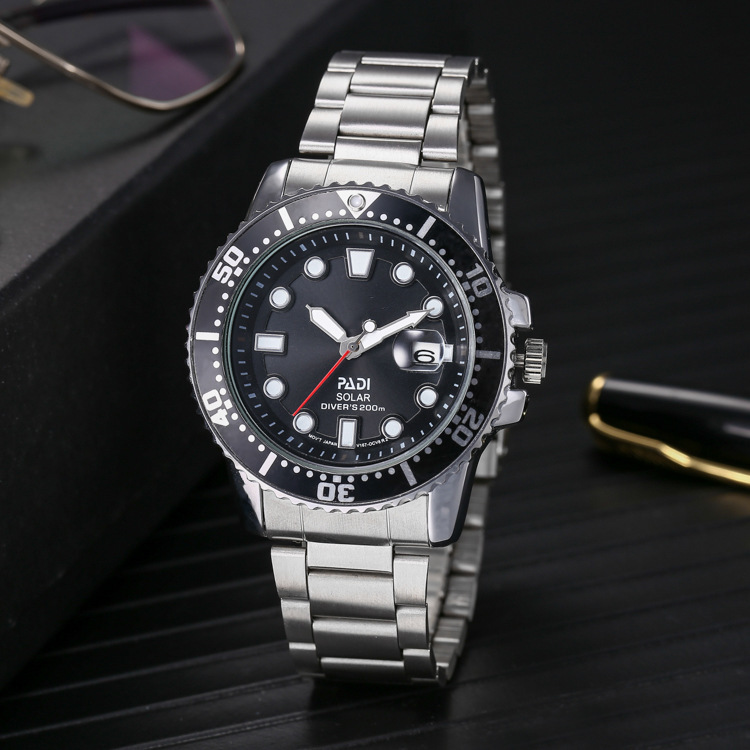 Business Mens Fine Watch Quartz Three-Hand Stainless Steel Band Watch — изображение 6