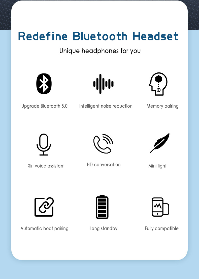 B5 Bluetooth Headset Binaural Digital Display Stereo Bluetooth Headset TWS5.0 Bluetooth Headset 239 Bluetooth Headset – Bild 6