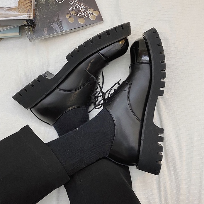 Round-Toe Leather Shoes Men'S Trend Wild Youth Business Dress Shoes Increase The Trend Of British Leather Men'S Shoes – Bild 7