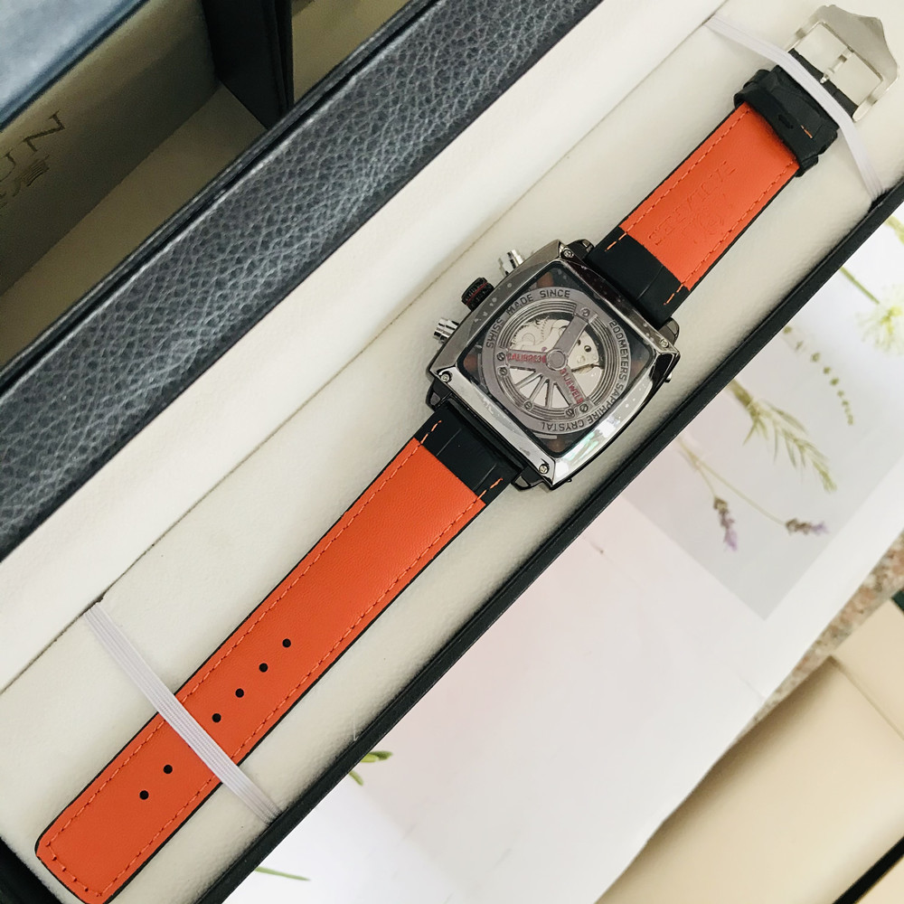 Automatic Self Wind Mechanical Genuine Leather Stainless Steel Casual Men Watch – Bild 3