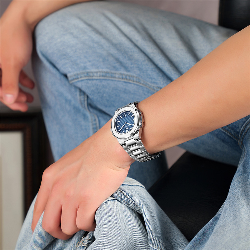 Double Calendar Luminous Net Red Quartz Men's Watch Simple Waterproof Steel Belt Parrot - Image 9