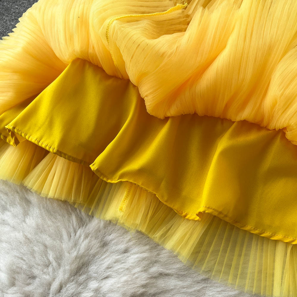 Loose Ruffle Pressed Pleated Maxi Dress - Image 8