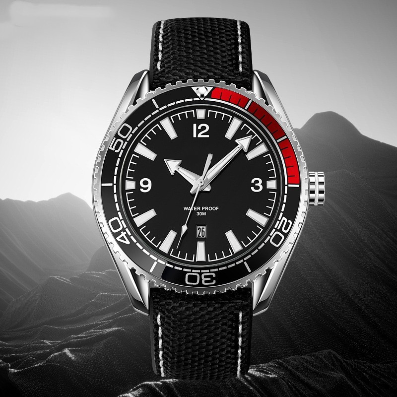 Men's Leather Belt Watch Men's Waterproof Calendar – Bild 7