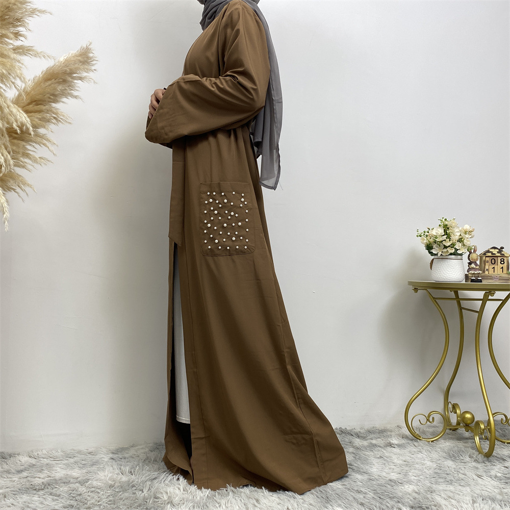 Women's Fashion Gown With Pearl Pockets On The Chest - Image 2