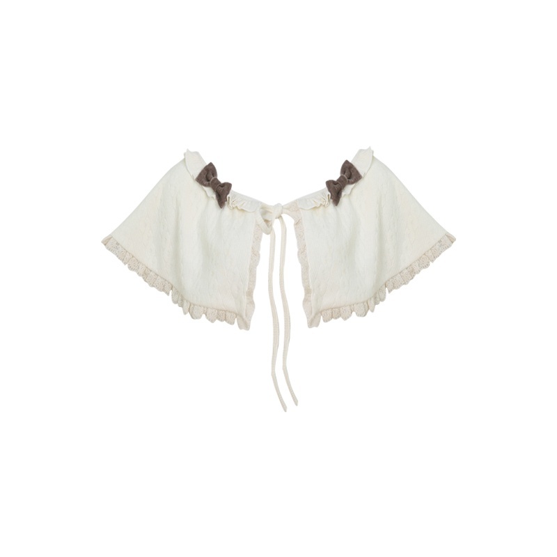 Apricot Knitted Top Brown Hip Skirt Shawl – Bild 4