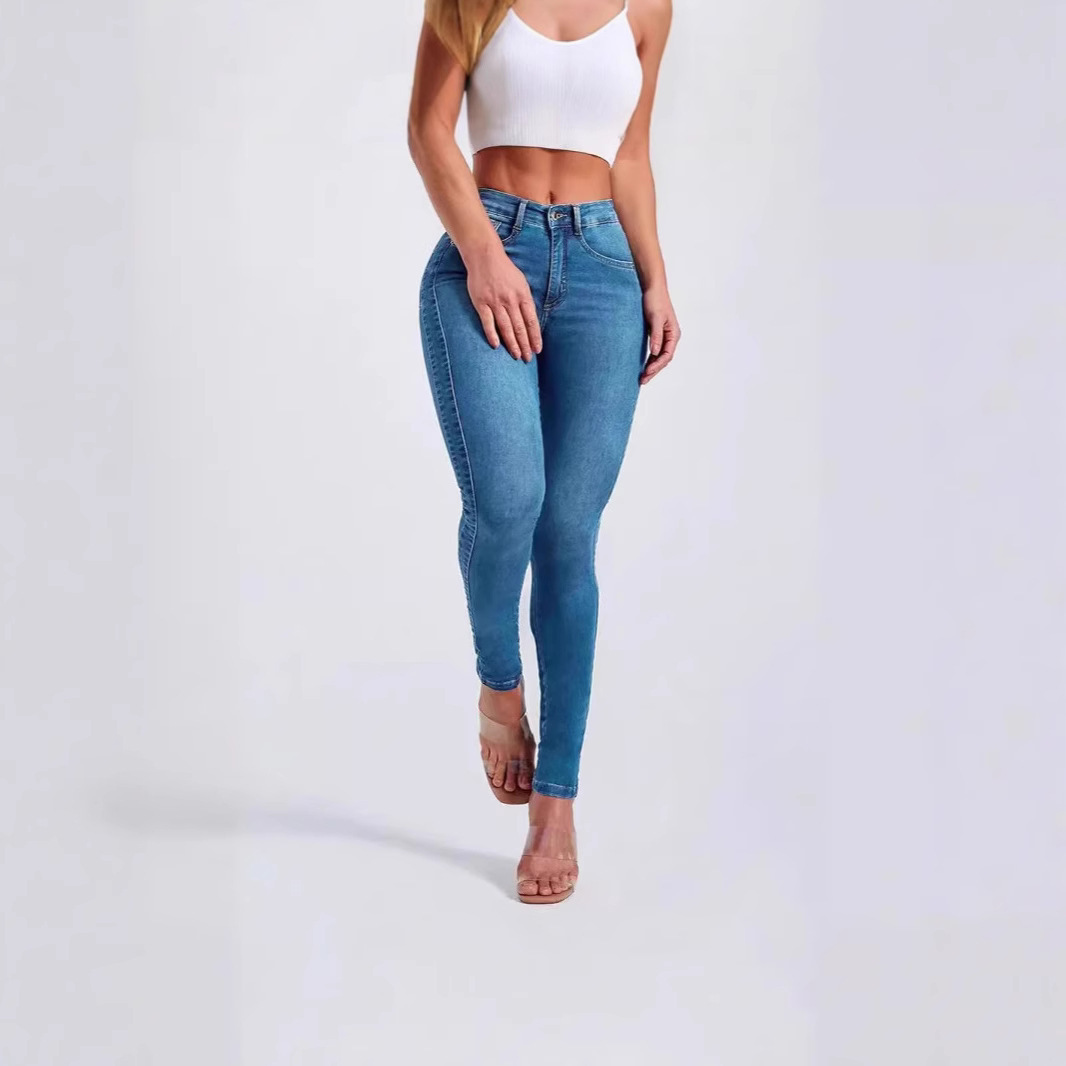 Hip Skinny Pants Stretch High Waist Jeans For Women – Bild 2