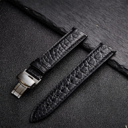 Leather watch strap