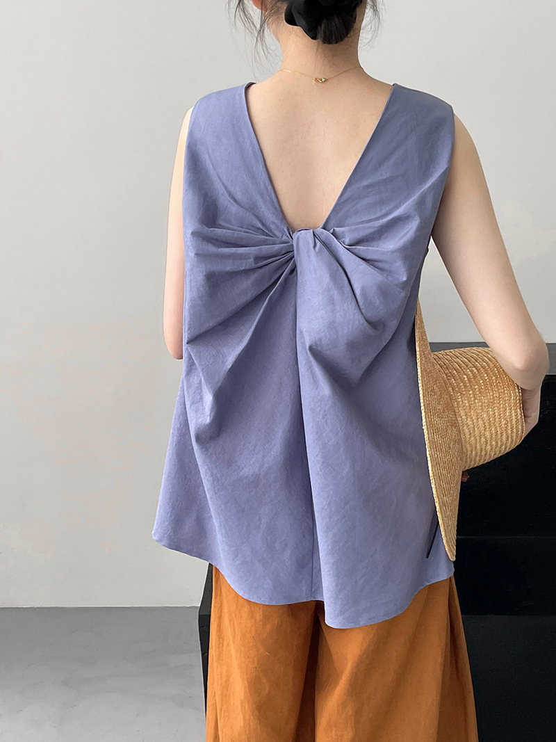 Sleeveless Shirt Loose Mid-length Top - Image 7