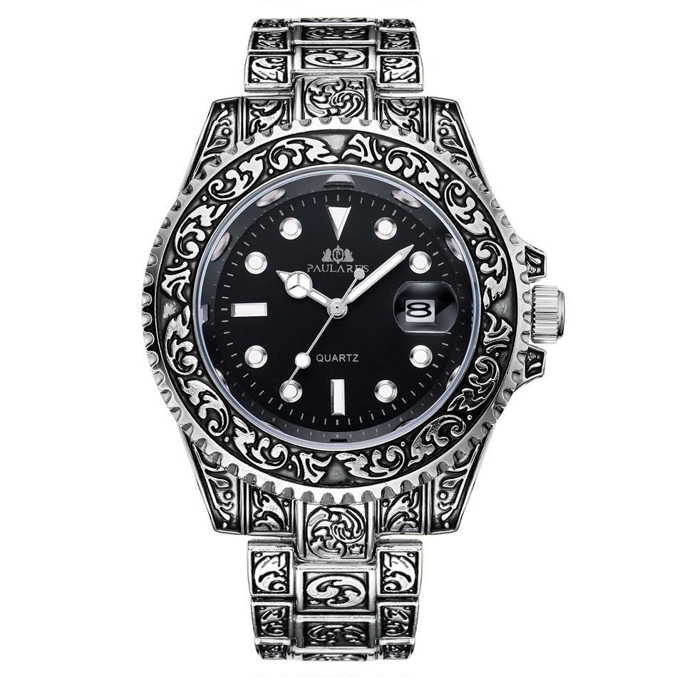 Quartz Carved Water Ghost Calendar Luminous Men's Watch — изображение 9