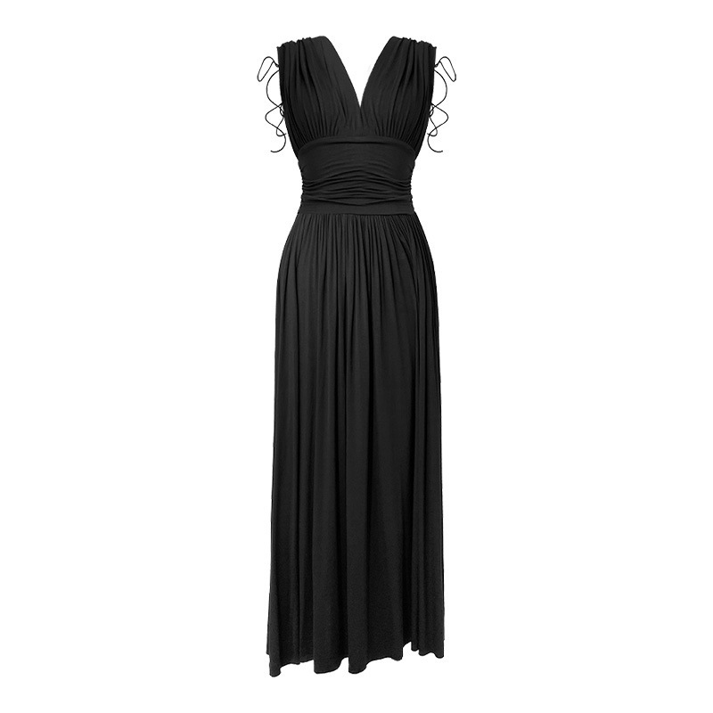 Women's Fashion Retraction Waist Pleated Dress - Image 4