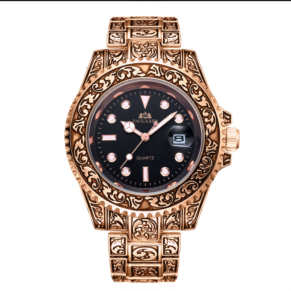 Quartz Carved Water Ghost Calendar Luminous Men's Watch — изображение 2