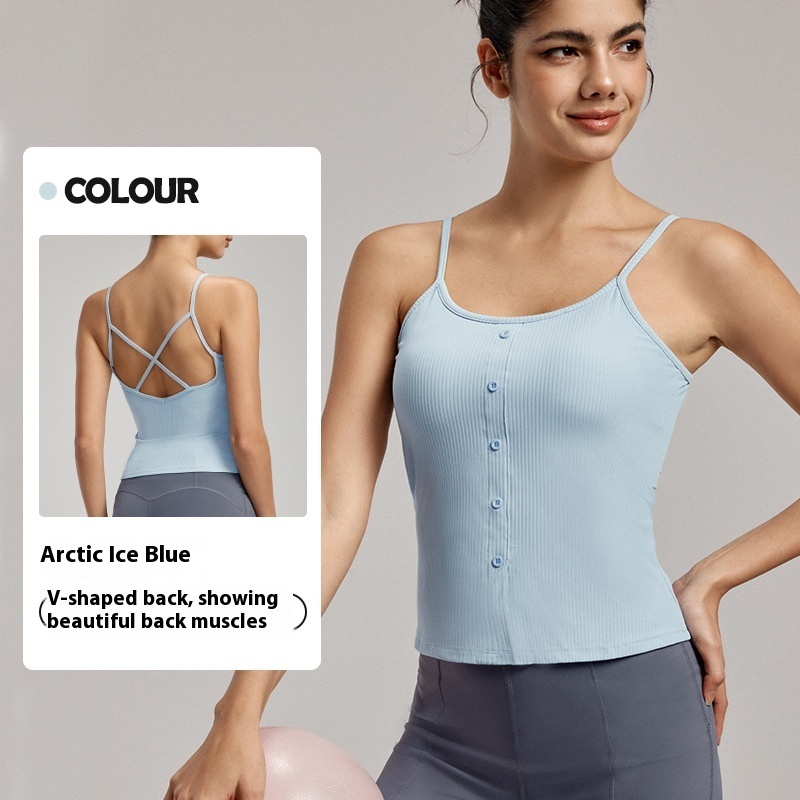 Sexy Beauty Back Spaghetti Strap Bra Slim Vest - Image 3