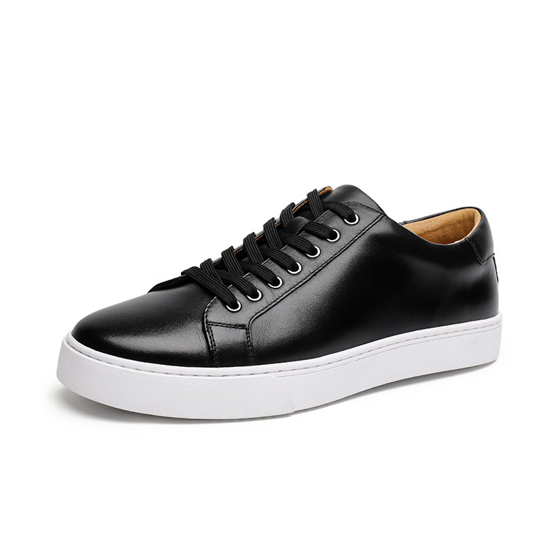 Spring Genuine Leather Breathable British Board Shoes Thick Sole Sporty Simplicity Comfort And Casual — изображение 4