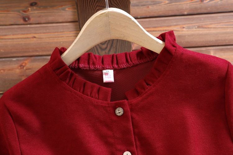 Retro Fungus Collar Corduroy Waist Slim Skirt - Image 6