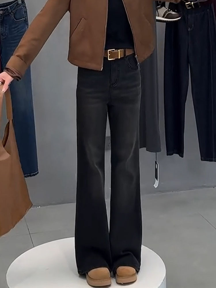 Plus Size Women's High Waist Elastic Straight Skinny Jeans - Image 7