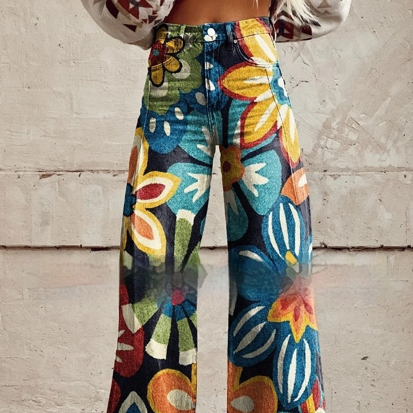 Plus Size Women's Casual Thin Imitation Jeans — изображение 9