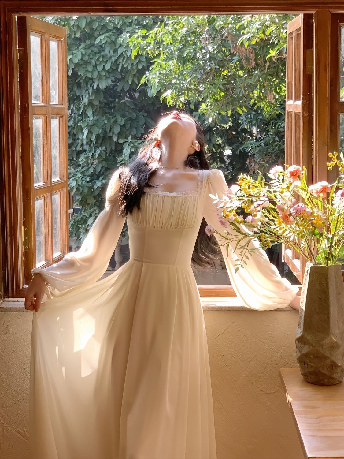 Women's Waistband Medium Length Dress - Image 2